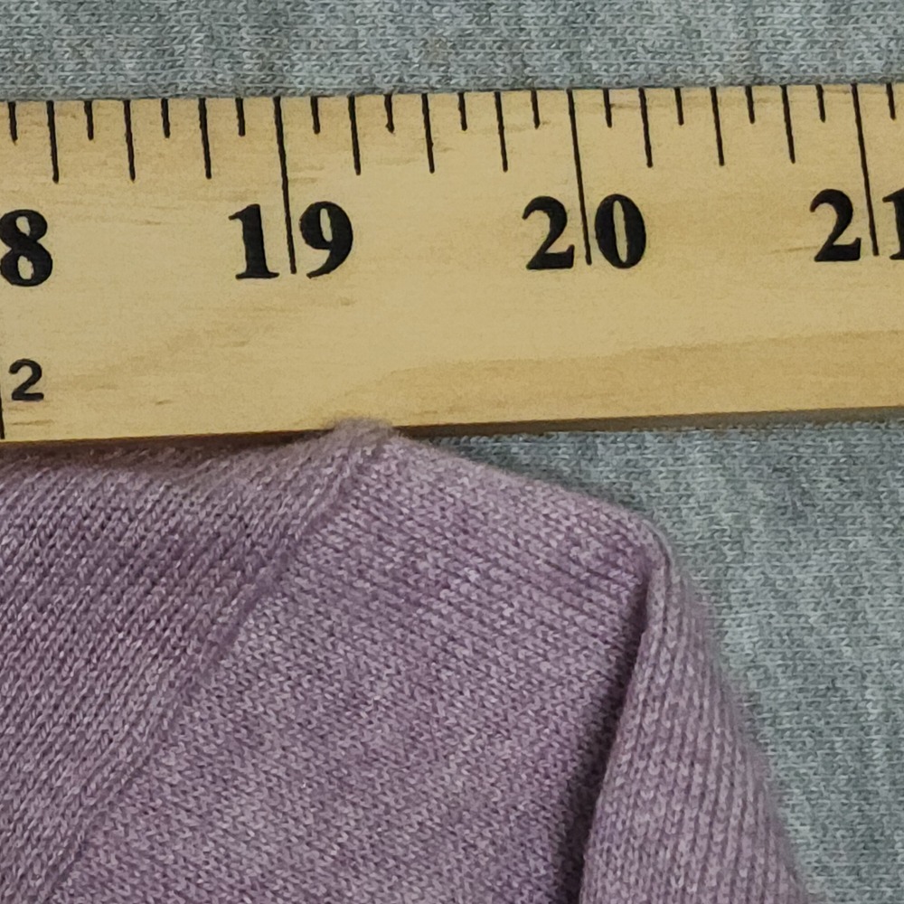 Banana Republic Silk Cotton Cashmere Long Sleeve Knit Polo Shirt Purple Pink L - Picture 9 of 11